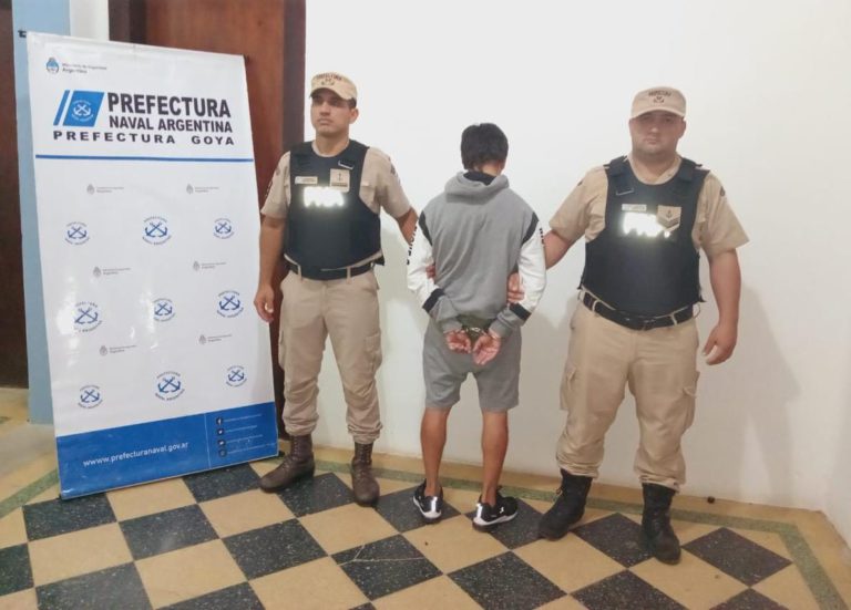 Prefectura detuvo a un prófugo de la justicia en Corrientes