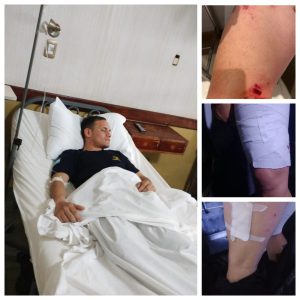 POLICIAS lesionados en un proc (1)