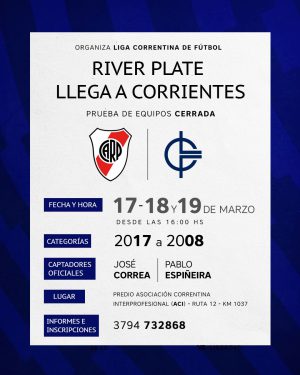RIVER LLEGA A CORRIENTES