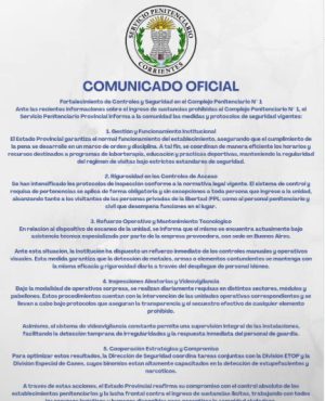 comunicado peniten