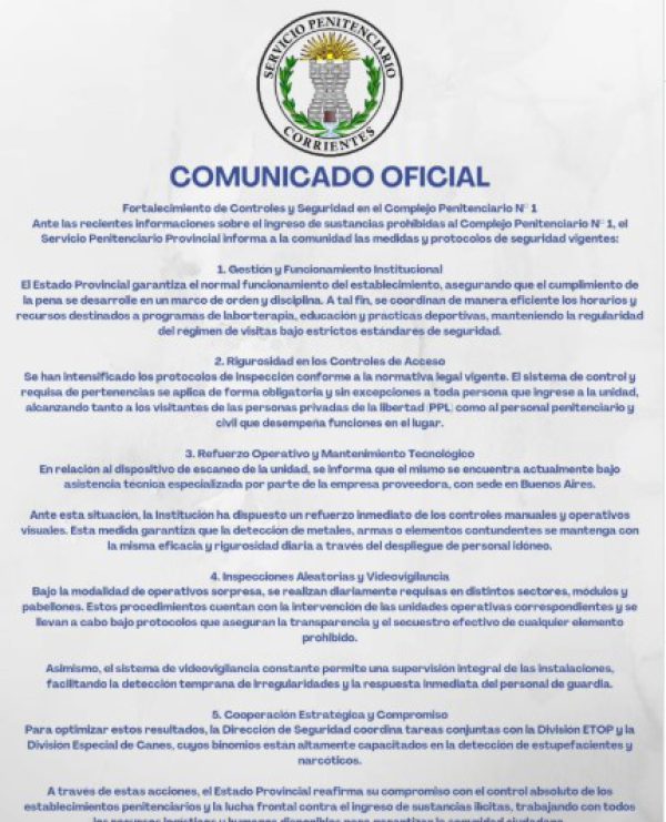 comunicado peniten