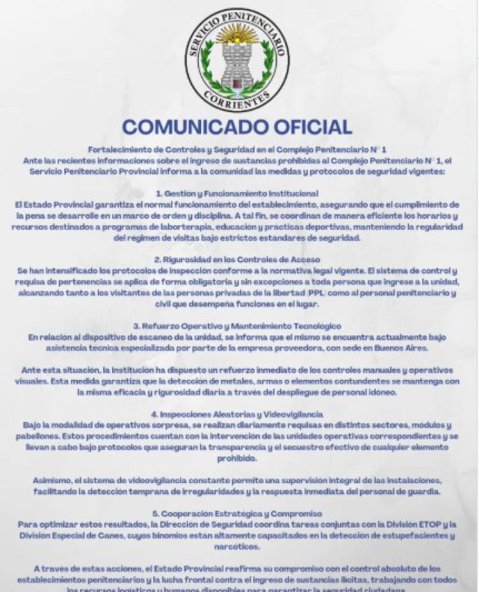 comunicado peniten